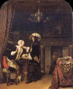Frans van Mieris The Gentleman in the shop Germany oil painting artist